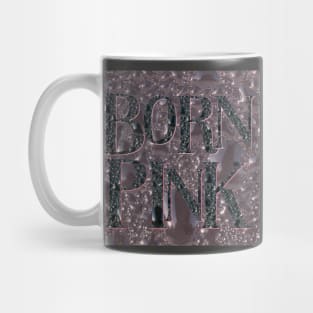 Born Pink FAN ART in Venom Droplets Black Font Dominant - Pink Pastel Background Mug